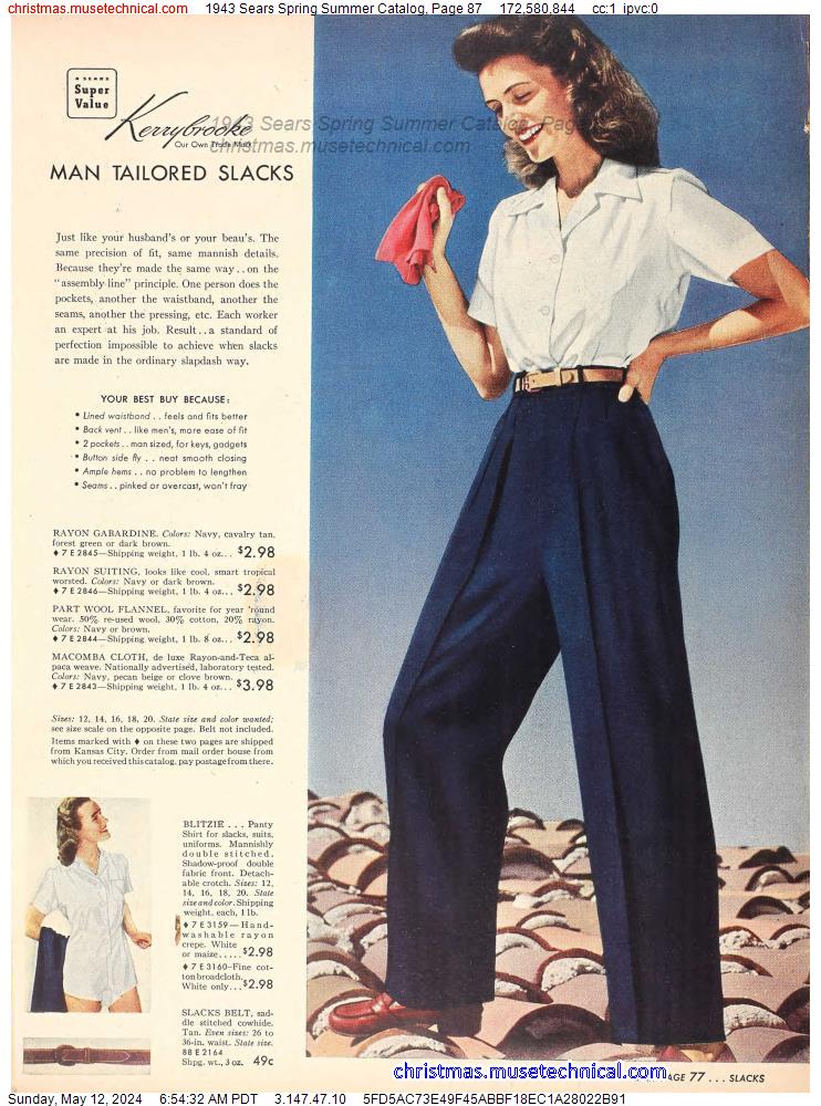 1943 Sears Spring Summer Catalog, Page 87