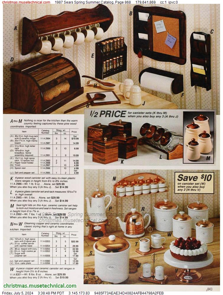 1987 Sears Spring Summer Catalog, Page 868