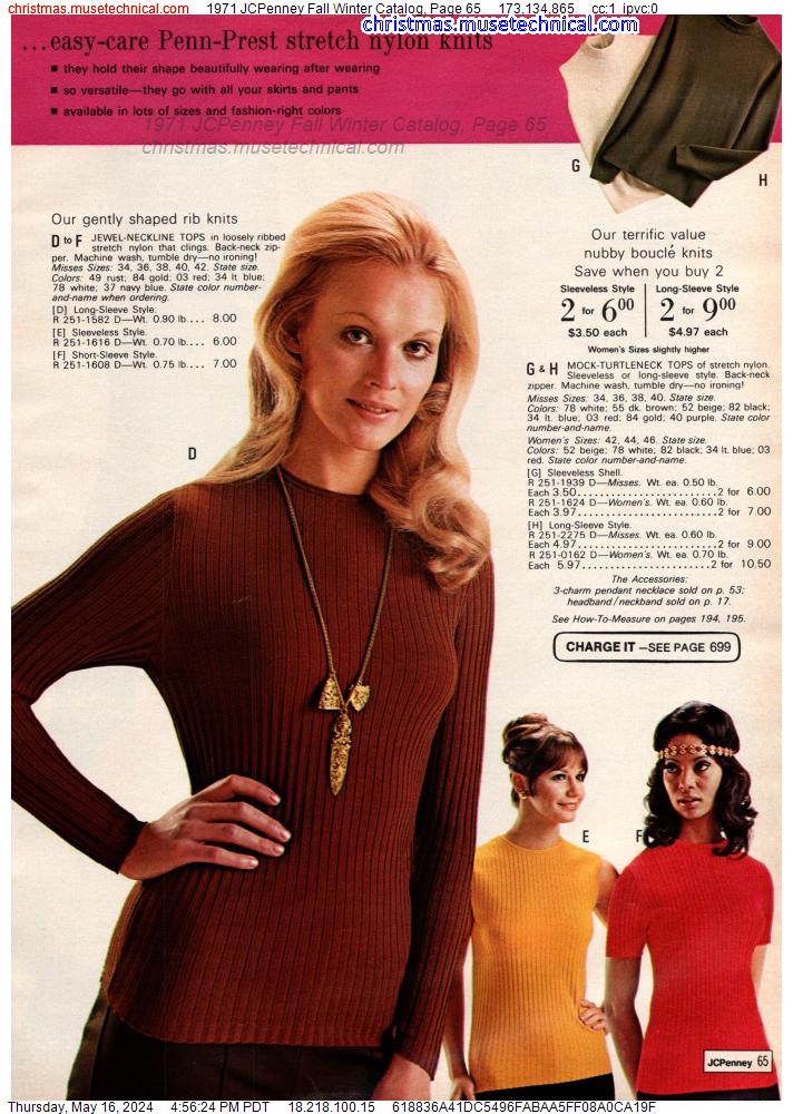 1971 JCPenney Fall Winter Catalog, Page 65