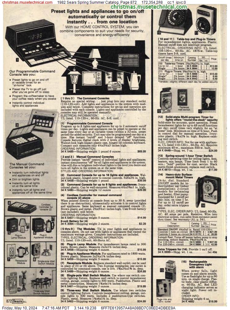 1982 Sears Spring Summer Catalog, Page 872