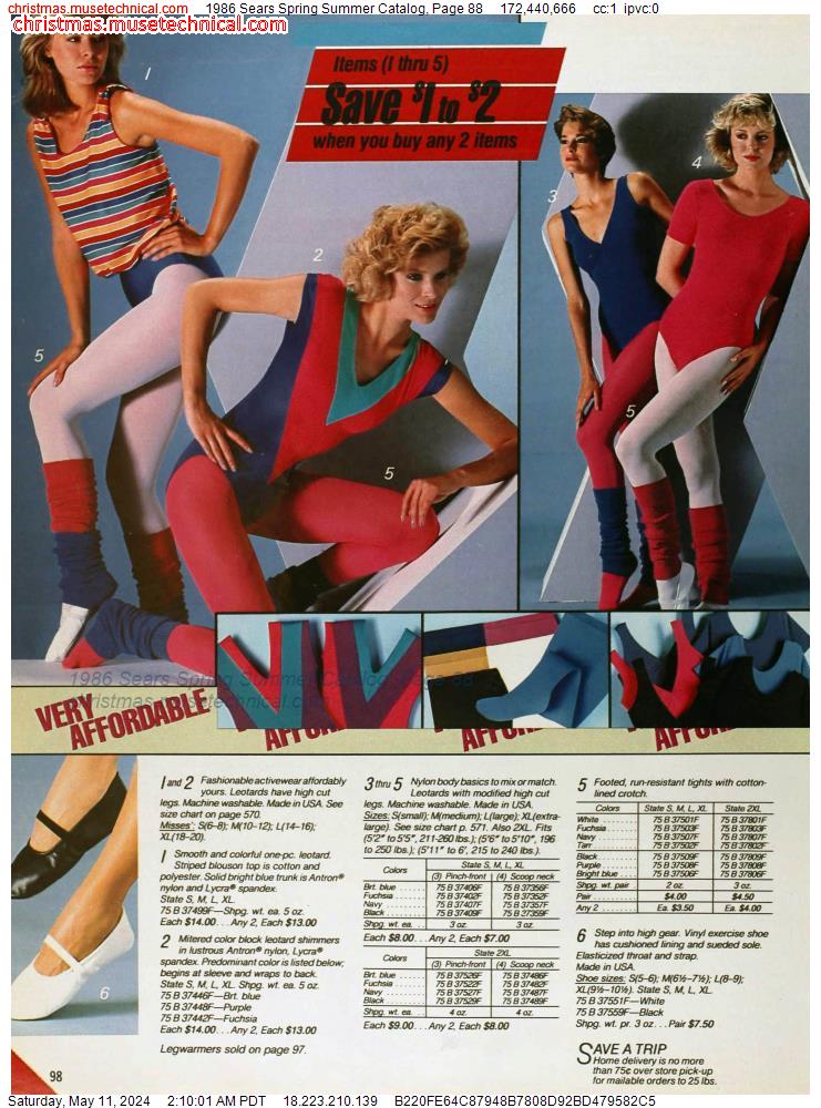1986 Sears Spring Summer Catalog, Page 88