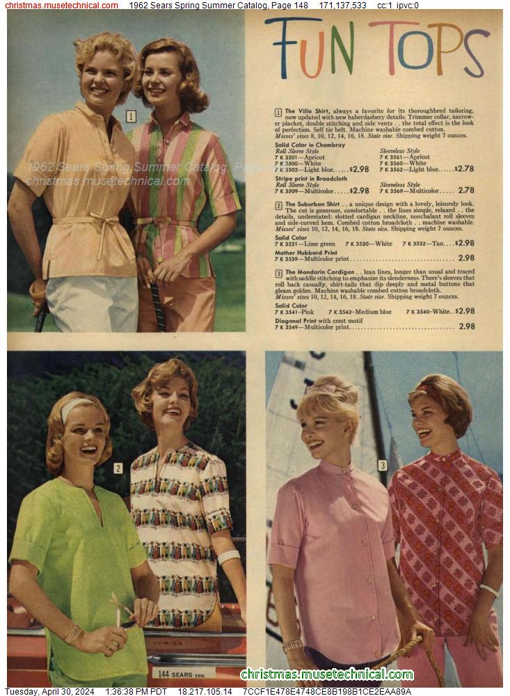 1962 Sears Spring Summer Catalog, Page 148