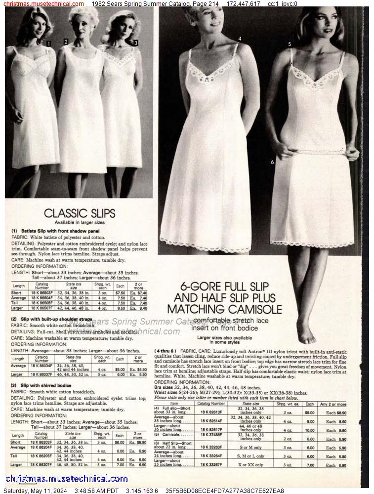 1982 Sears Spring Summer Catalog, Page 214
