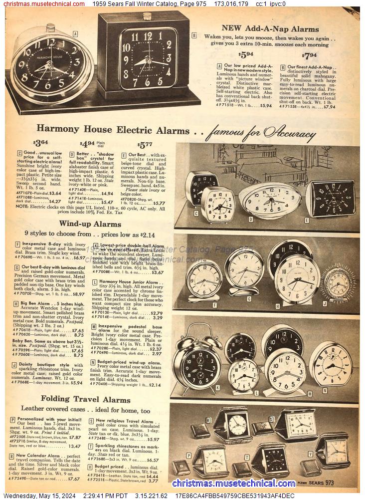 1959 Sears Fall Winter Catalog, Page 975