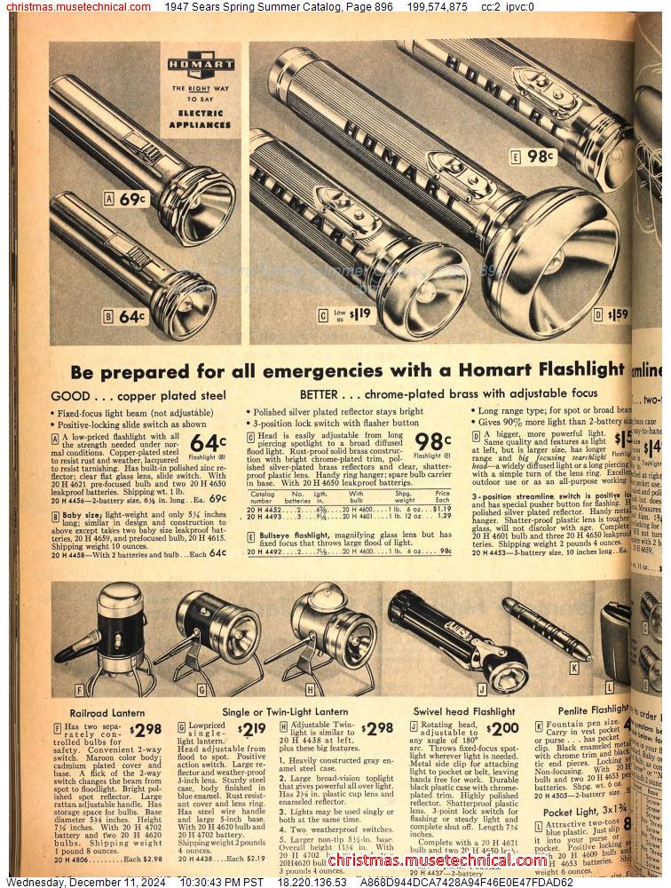 1947 Sears Spring Summer Catalog, Page 896