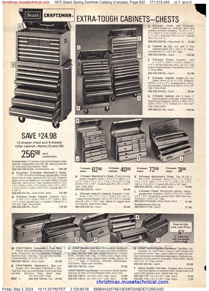 1975 Sears Spring Summer Catalog (Canada), Page 802