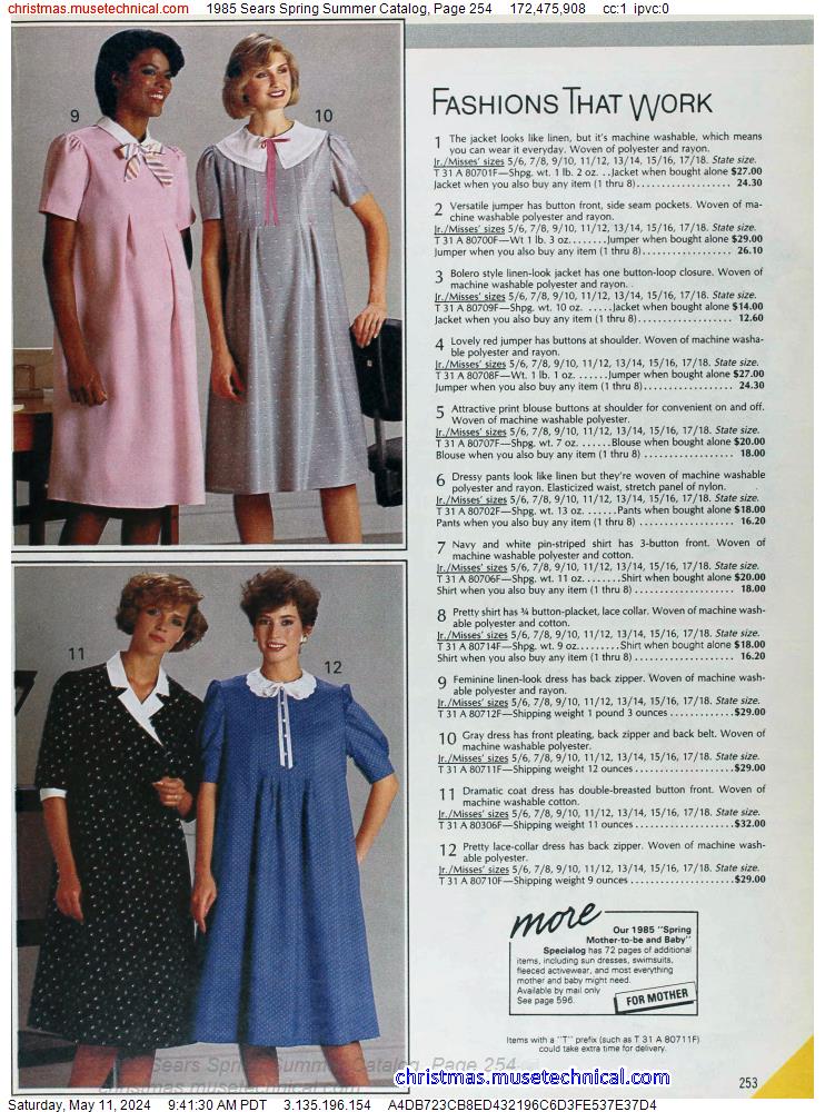 1985 Sears Spring Summer Catalog, Page 254