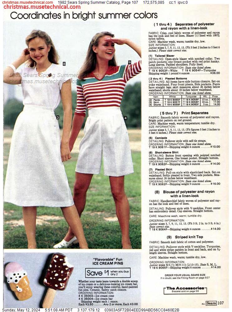 1982 Sears Spring Summer Catalog, Page 107