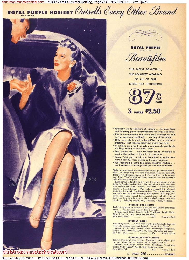 1941 Sears Fall Winter Catalog, Page 214