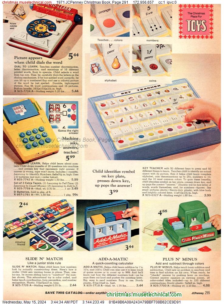 1971 JCPenney Christmas Book, Page 291