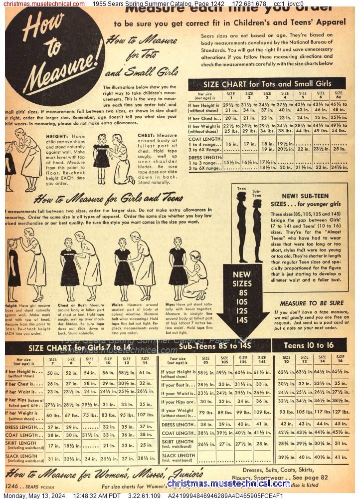 1955 Sears Spring Summer Catalog, Page 1242