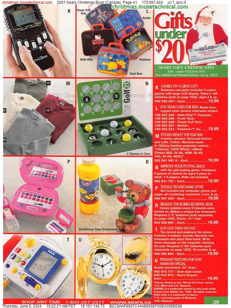 2001 Sears Christmas Book (Canada), Page 41