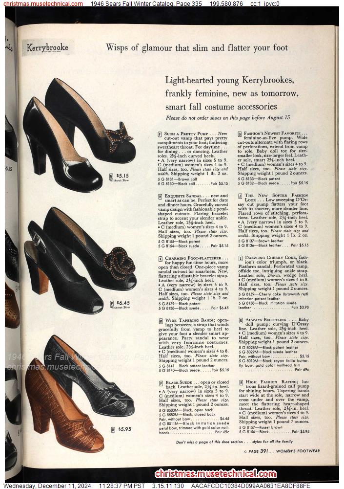 1946 Sears Fall Winter Catalog, Page 335