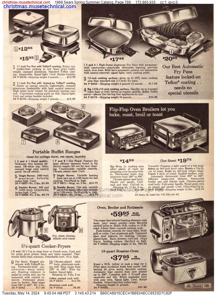 1968 Sears Spring Summer Catalog, Page 789