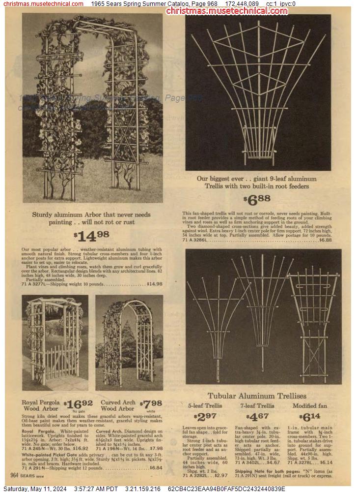 1965 Sears Spring Summer Catalog, Page 968