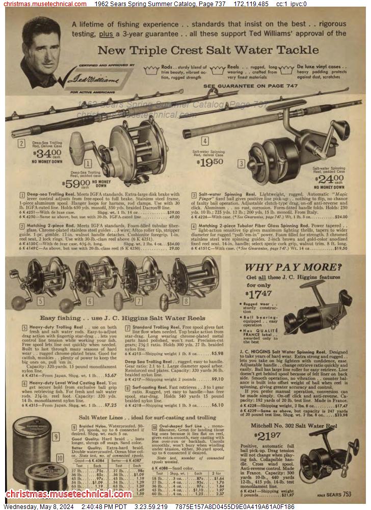 1962 Sears Spring Summer Catalog, Page 737