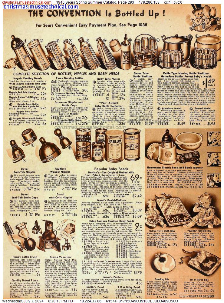 1940 Sears Spring Summer Catalog, Page 293