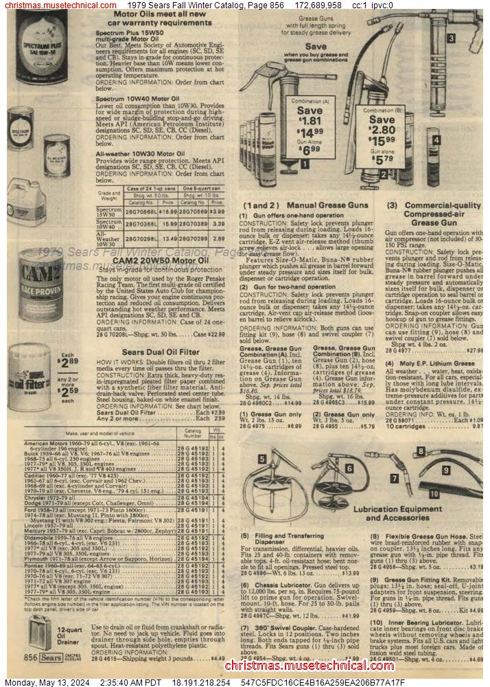 1979 Sears Fall Winter Catalog, Page 856