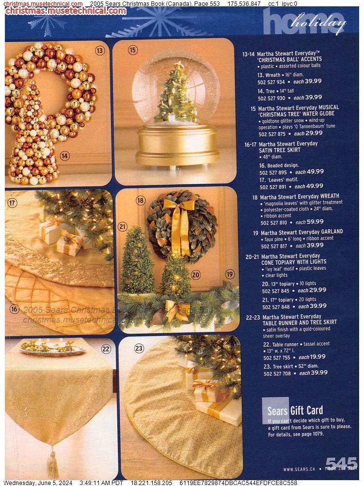 2005 Sears Christmas Book (Canada), Page 553