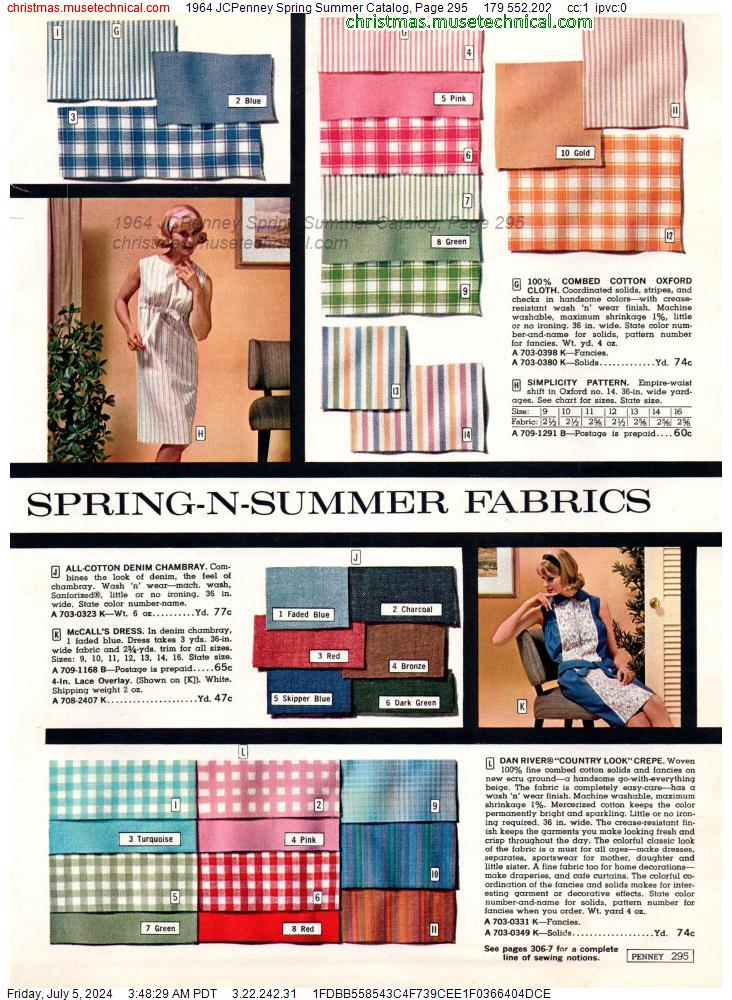 1964 JCPenney Spring Summer Catalog, Page 295
