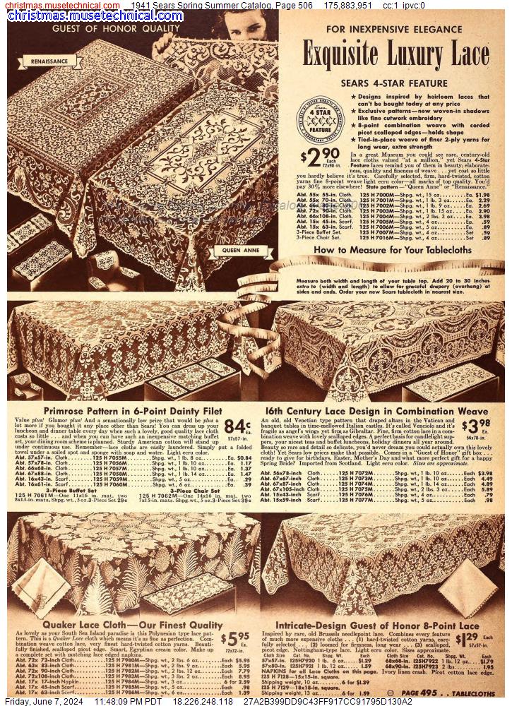 1941 Sears Spring Summer Catalog, Page 506