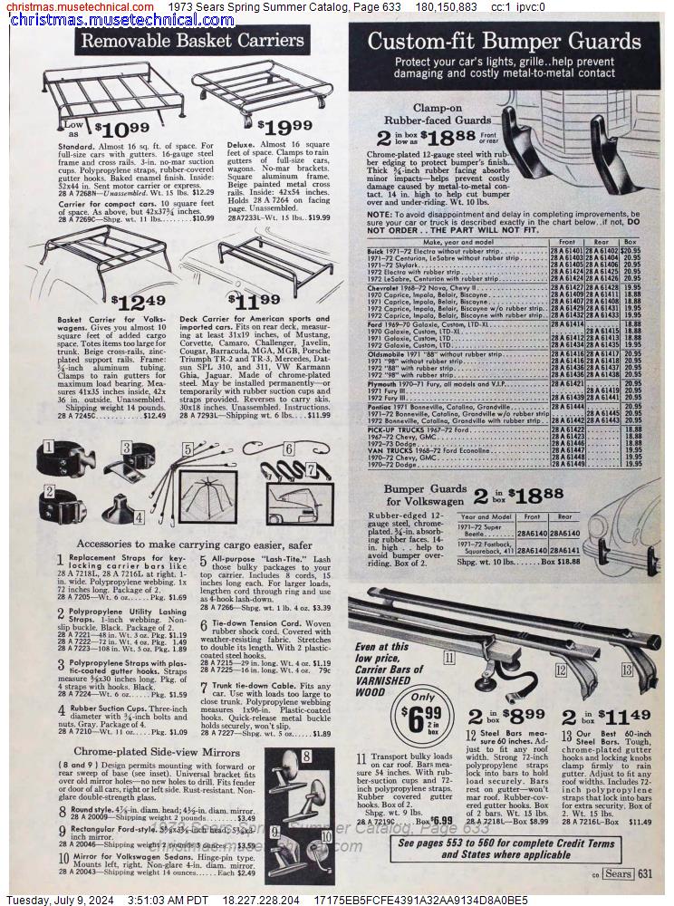 1973 Sears Spring Summer Catalog, Page 633