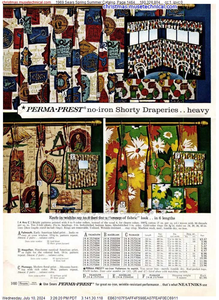 1969 Sears Spring Summer Catalog, Page 1464