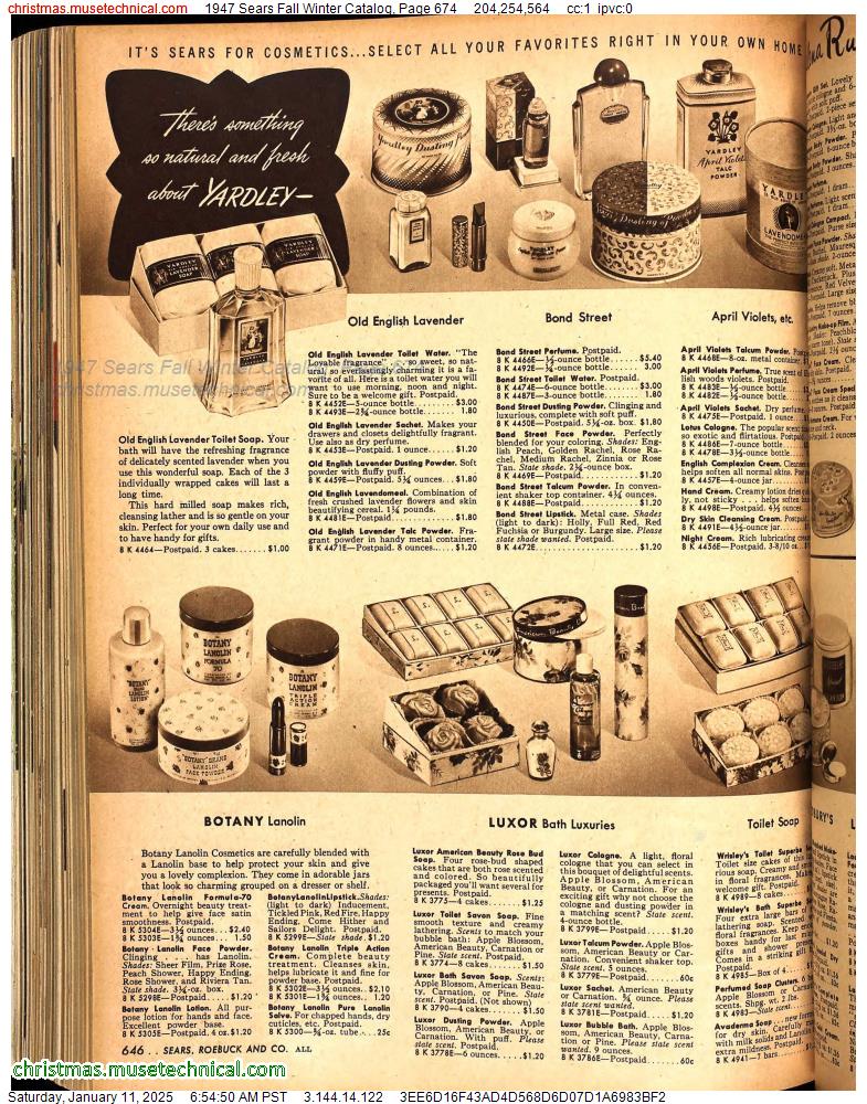 1947 Sears Fall Winter Catalog, Page 674