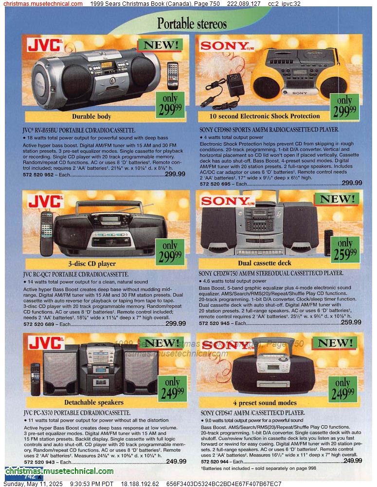 1999 Sears Christmas Book (Canada), Page 750