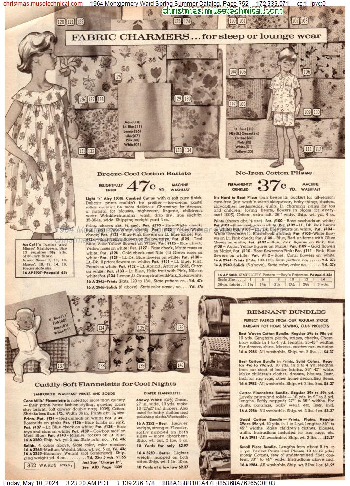 1964 Montgomery Ward Spring Summer Catalog, Page 352