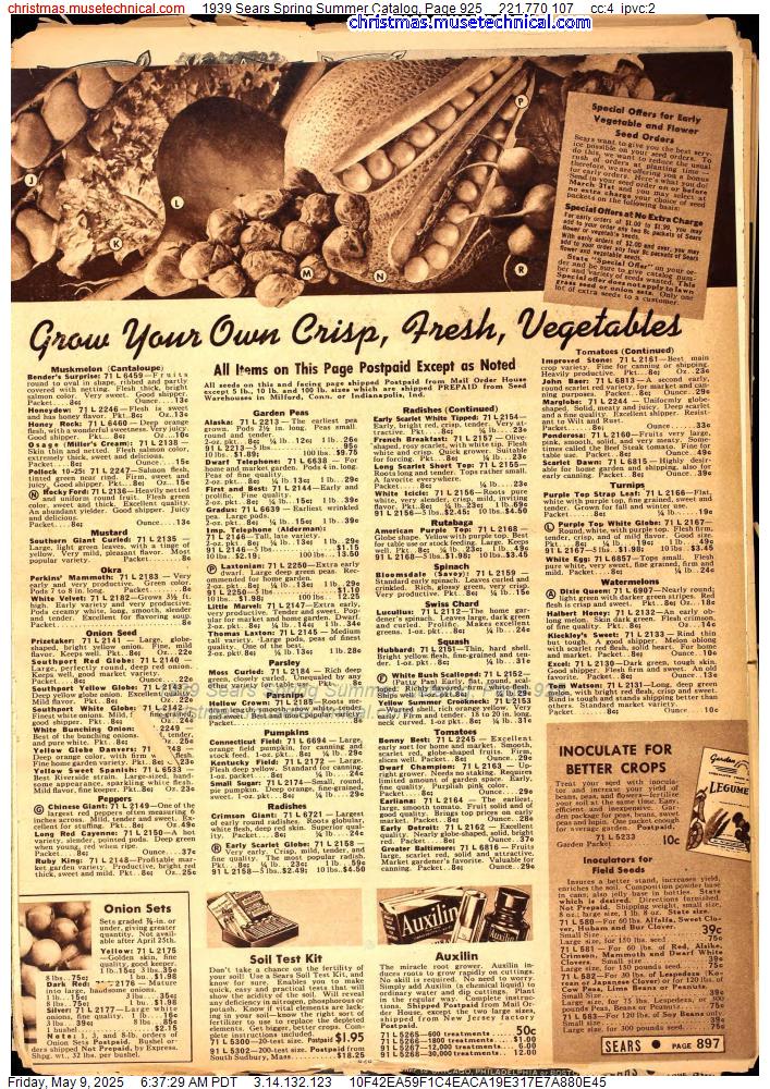 1939 Sears Spring Summer Catalog, Page 925