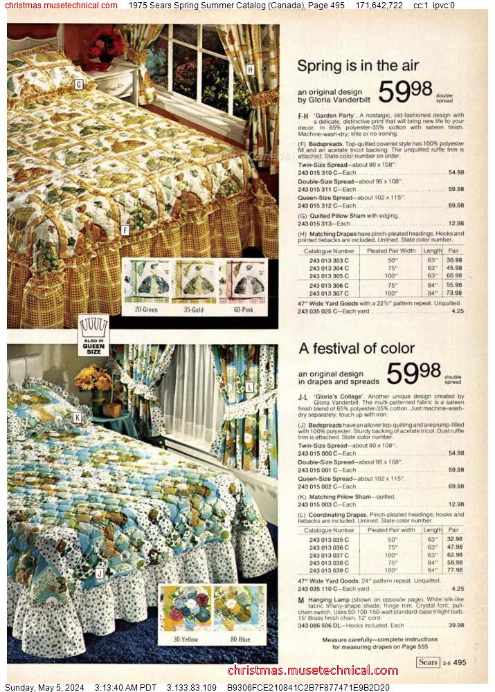1975 Sears Spring Summer Catalog (Canada), Page 495
