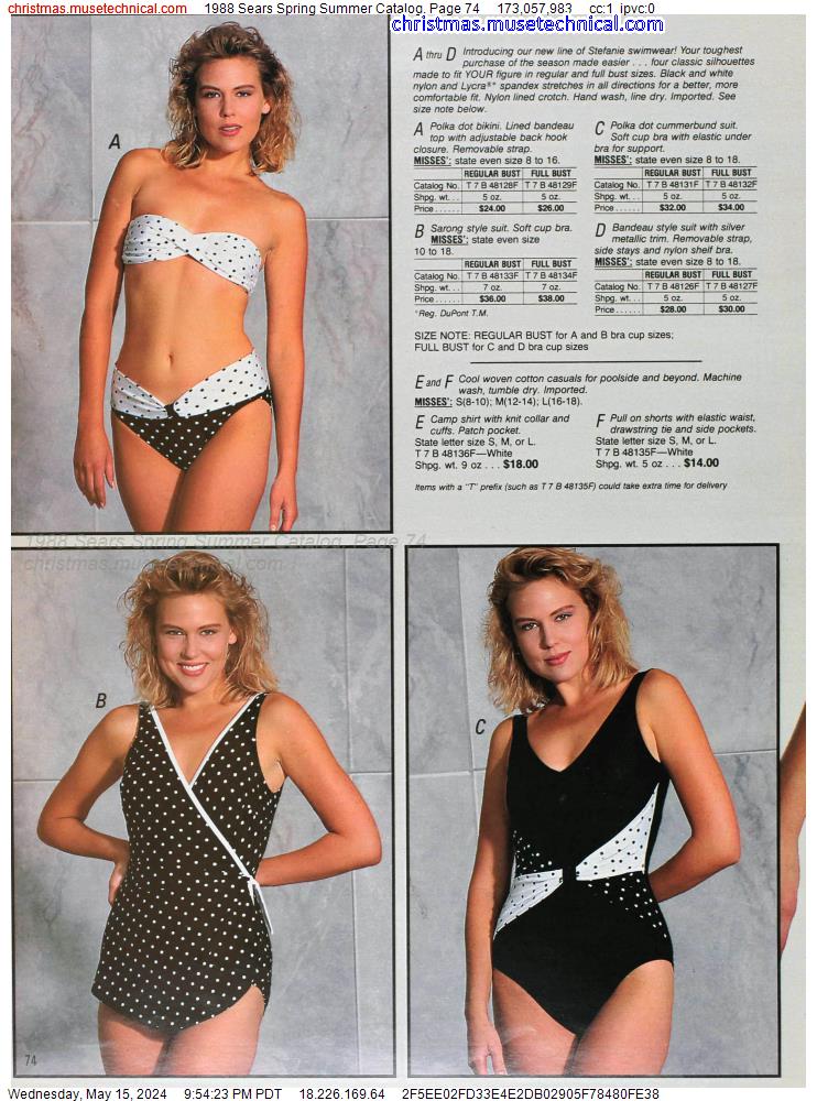 1988 Sears Spring Summer Catalog, Page 74