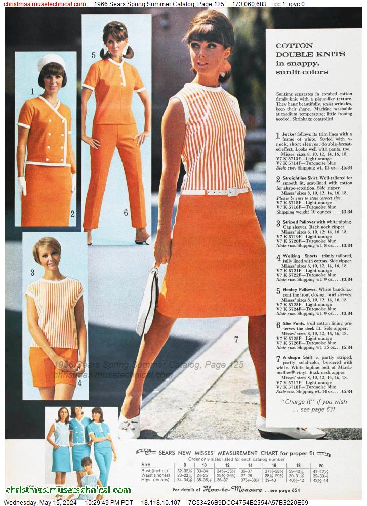 1966 Sears Spring Summer Catalog, Page 125