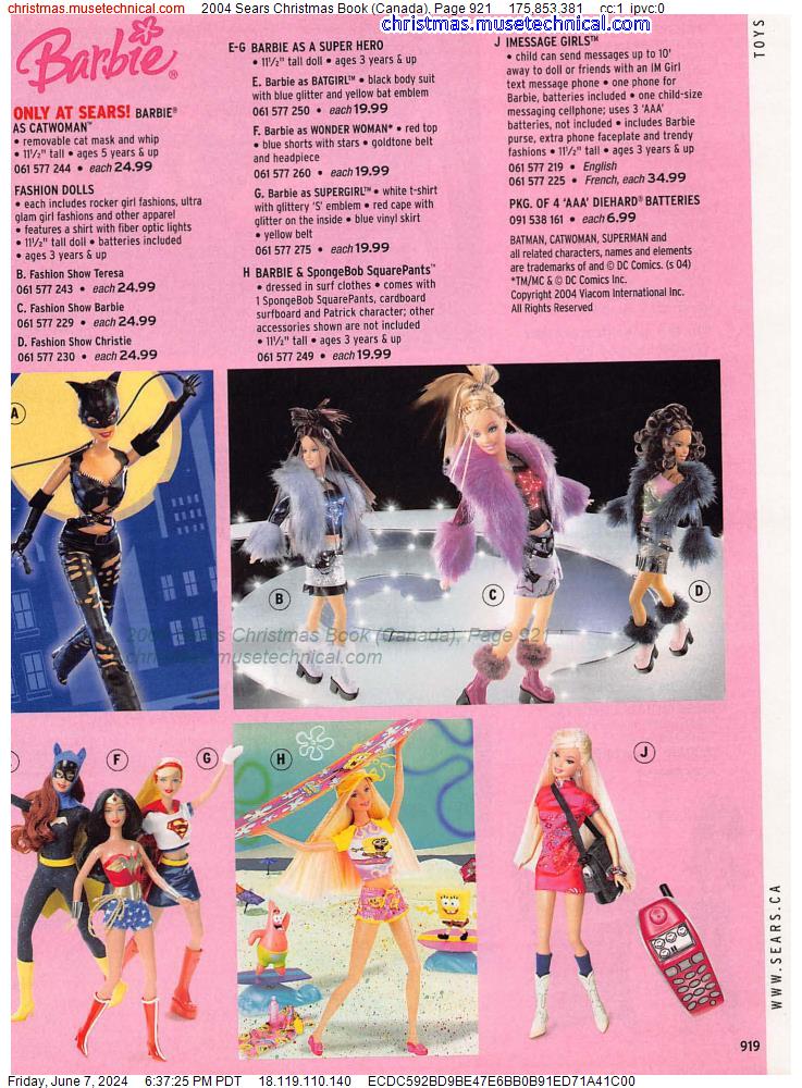 2004 Sears Christmas Book (Canada), Page 921