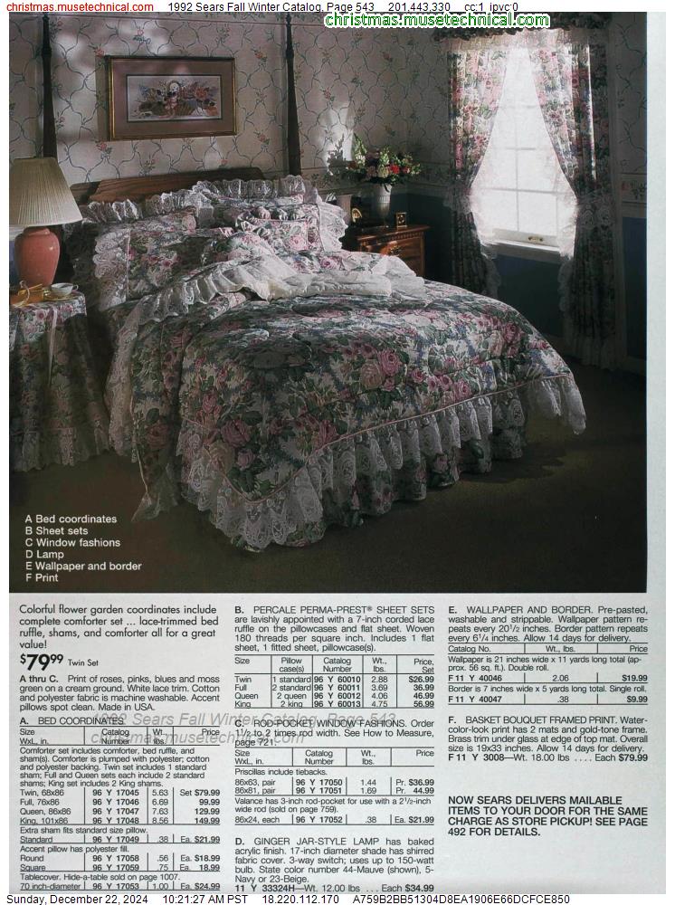 1992 Sears Fall Winter Catalog, Page 543