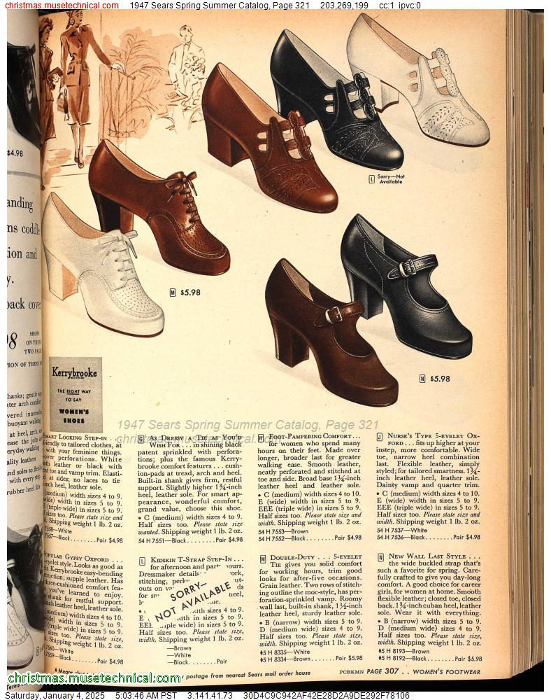 1947 Sears Spring Summer Catalog, Page 321