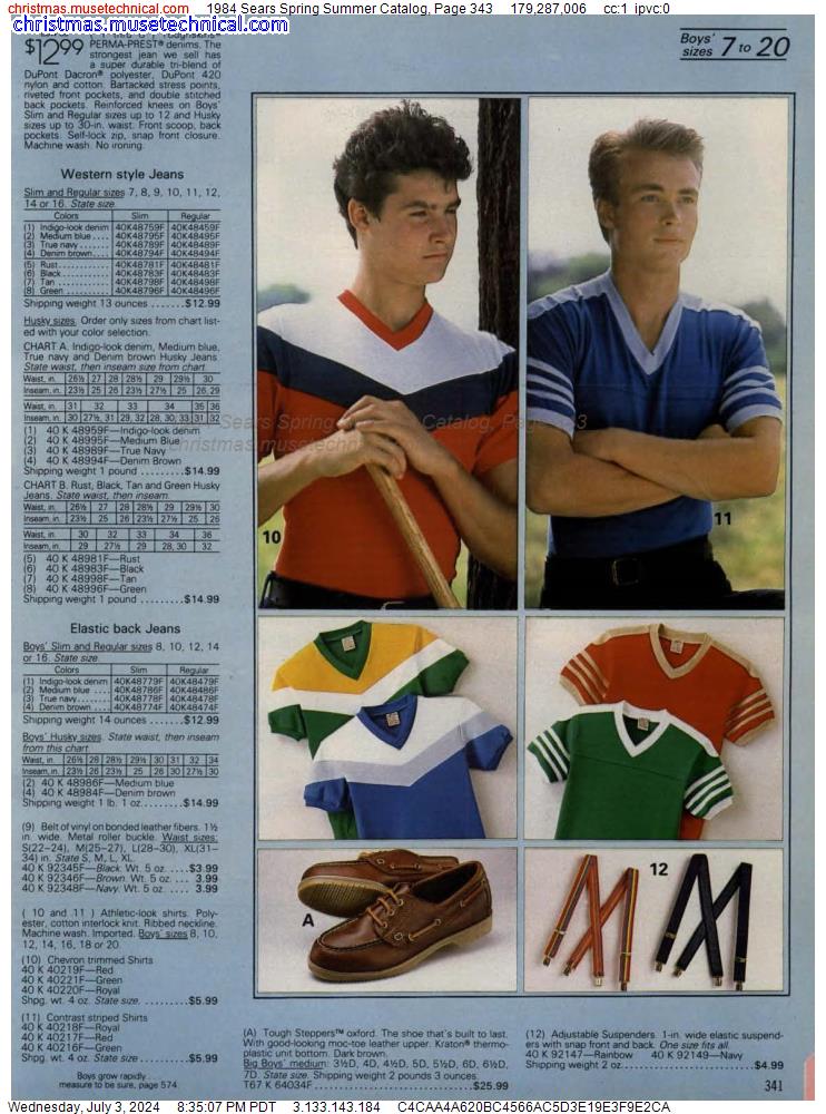 1984 Sears Spring Summer Catalog, Page 343