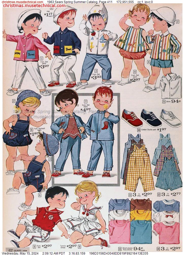 1963 Sears Spring Summer Catalog, Page 411
