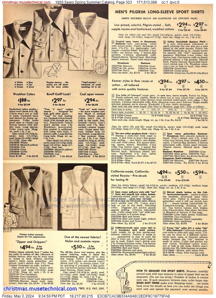 1950 Sears Spring Summer Catalog, Page 323