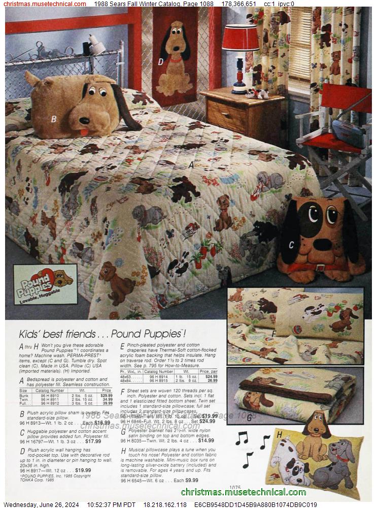 1988 Sears Fall Winter Catalog, Page 1088