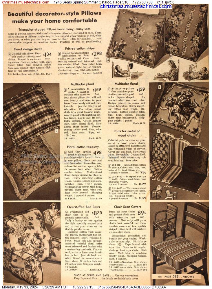 1945 Sears Spring Summer Catalog, Page 516