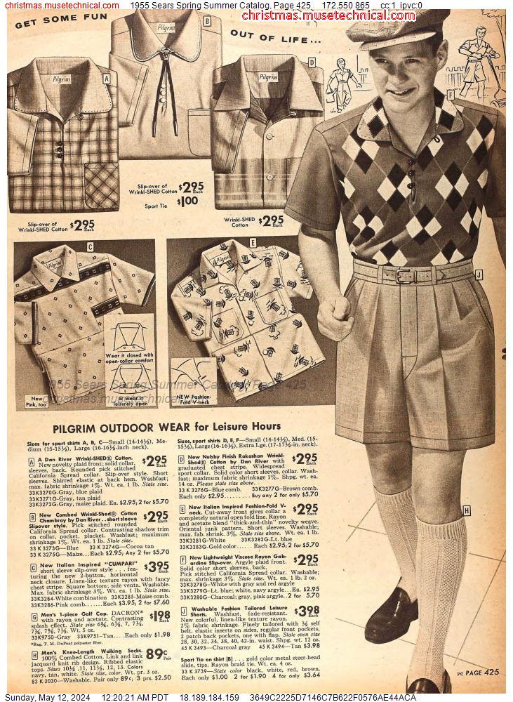 1955 Sears Spring Summer Catalog, Page 425