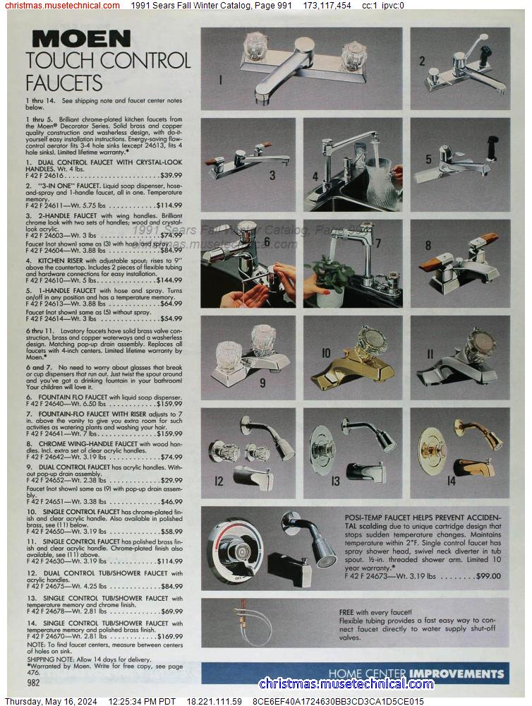 1991 Sears Fall Winter Catalog, Page 991