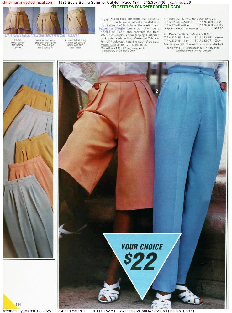 1985 Sears Spring Summer Catalog, Page 134