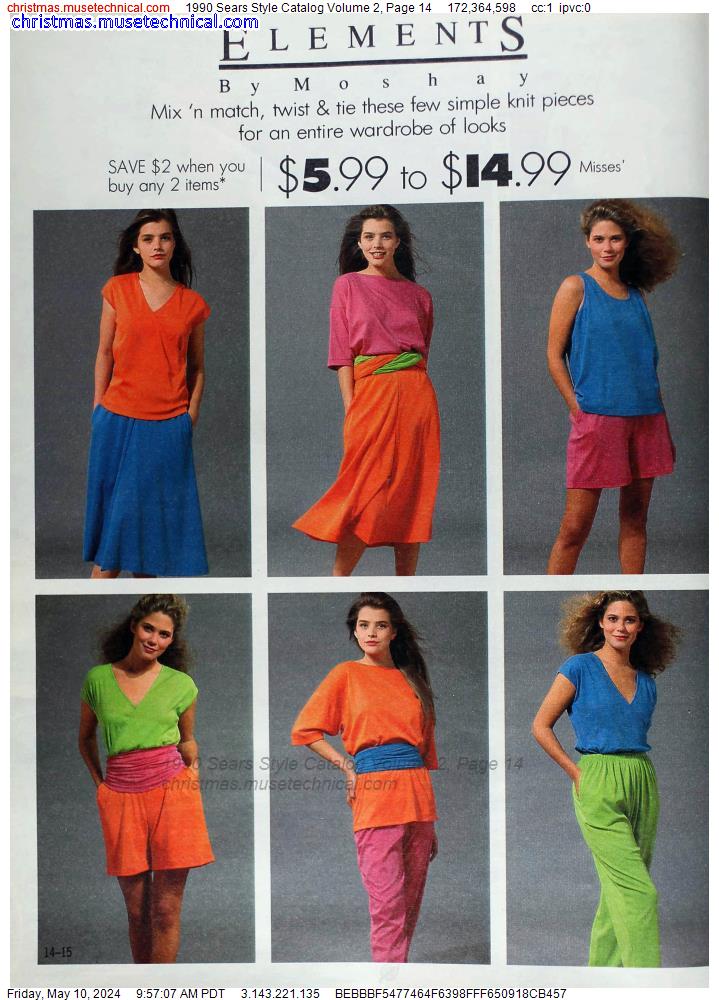 1990 Sears Style Catalog Volume 2, Page 14