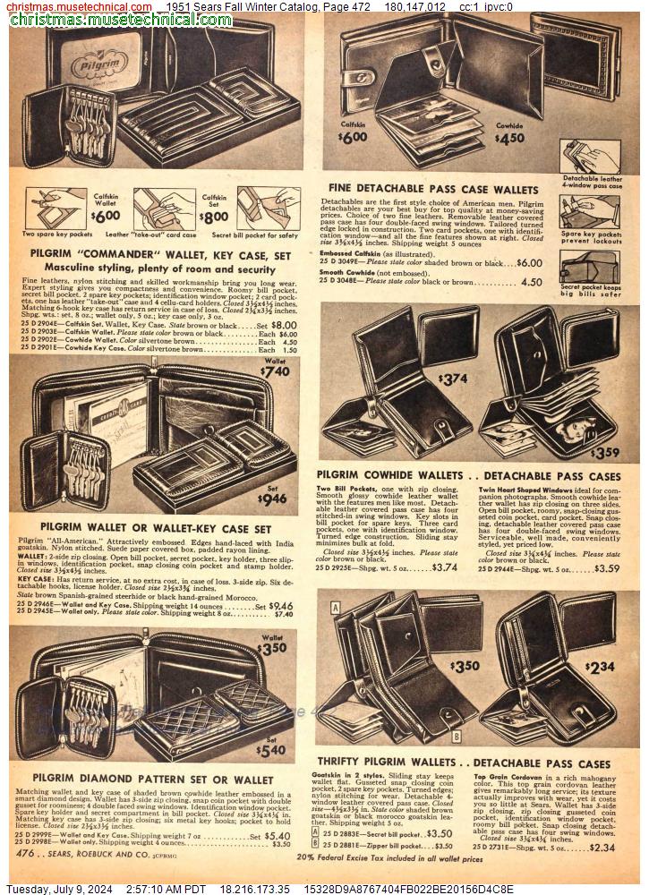 1951 Sears Fall Winter Catalog, Page 472