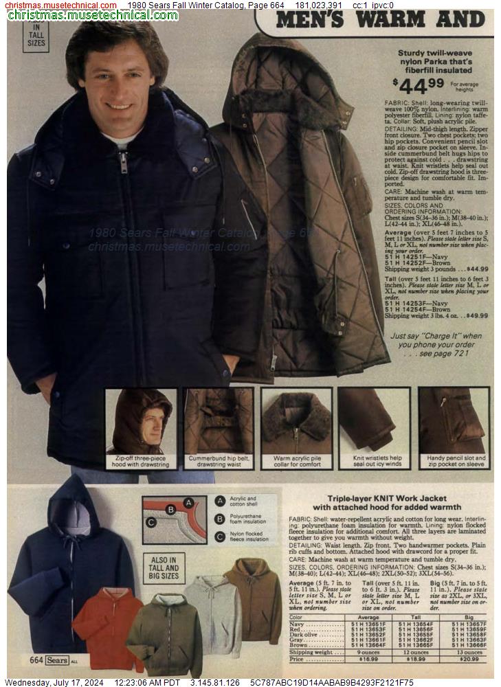 1980 Sears Fall Winter Catalog, Page 664