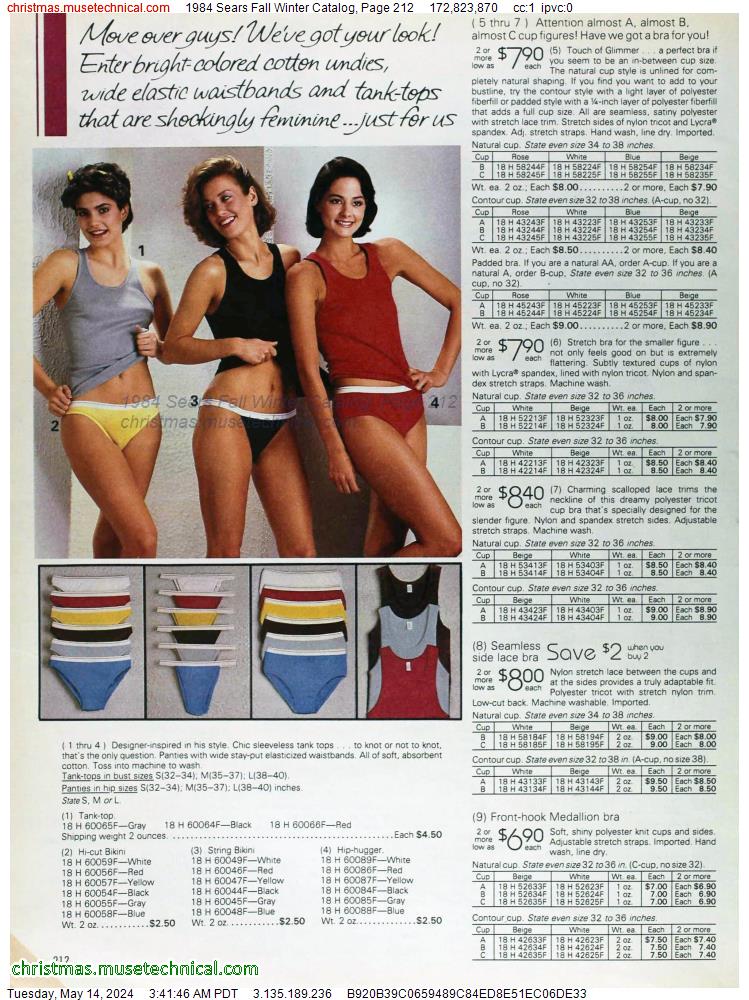 1984 Sears Fall Winter Catalog, Page 212