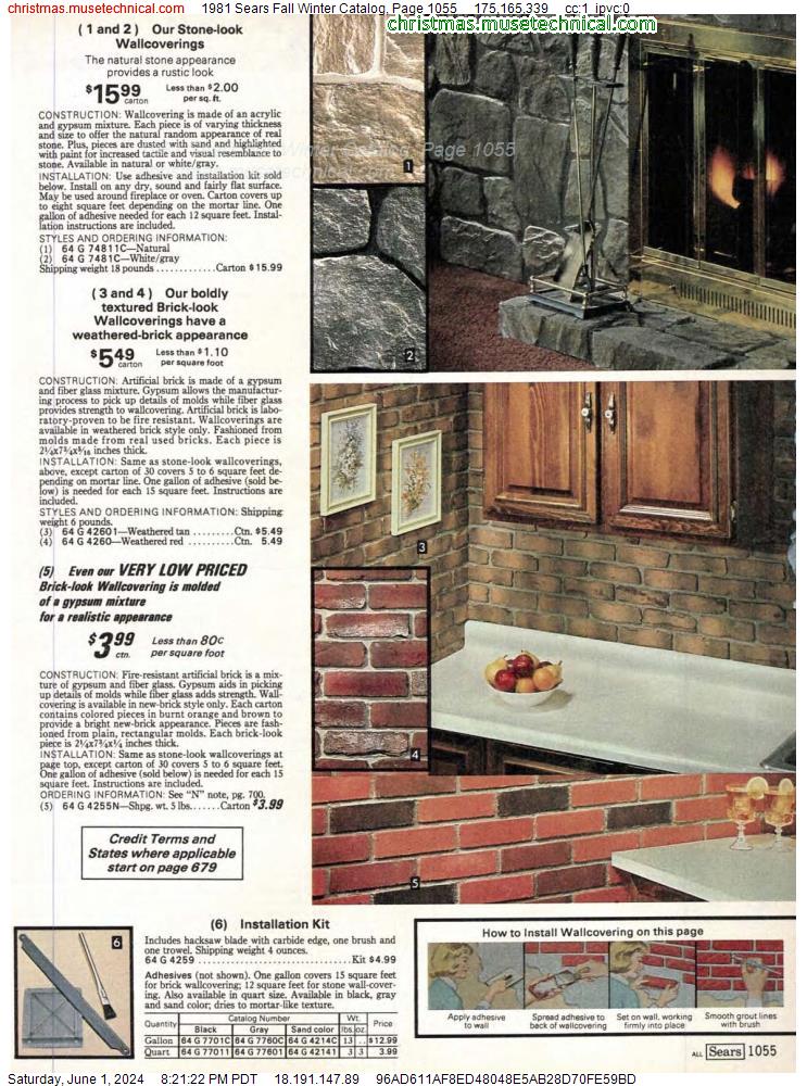 1981 Sears Fall Winter Catalog, Page 1055